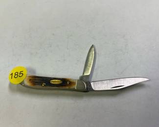 CASE XX CARHARTT BONE HANDLE 2 BLADE KNIFE