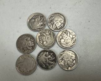 8 BUFFALO NICKELS