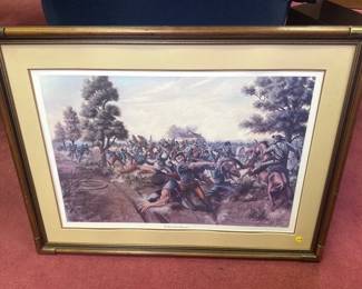 FRAMED PRINT THE BATTLE OF FIRST MANASSAS