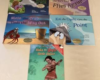 MMS011 Five Children’s Hawaiian Themed Hardcover Books With CD’s