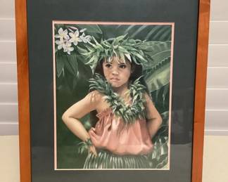 MMS058 Framed Picture Of Hula Girl By Mary Koski