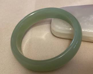 MMS024 Lake Green Jade Bangle Bracelet New 