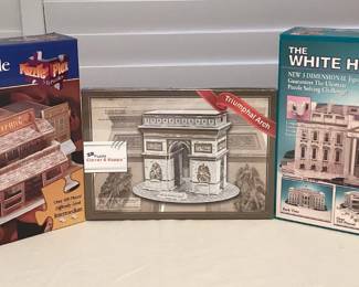 MMS083 Three 3D Puzzles New