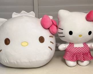 MMS228 Two Large Hello Kitty Plushies New