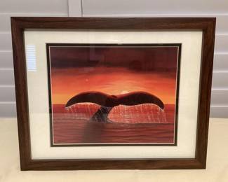 MMS244 Framed “Sunset Tail” Picture By George Kaiwi