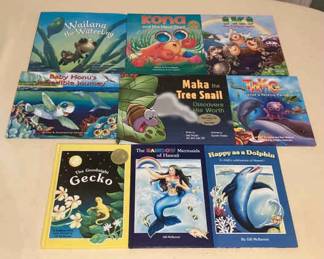 MMS120 Nine Children’s Hawaiian Hardcover Books 
