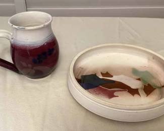 MMS173 Jeff Chang Art Pottery Bowl & Mug