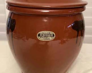 MMS172 Japanese Tokoname Ceramic Lidded Jar/Crock
