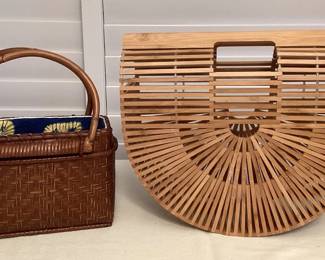 MMS100 Bamboo Bag & Woven Basket Bag