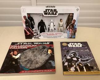 MMS014 Star Wars Action Figures, 3D Book & Sticker Art Puzzle Book
