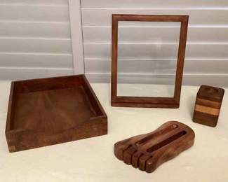 MMS236 Koa Wood Desk Items 