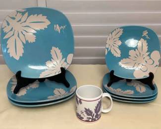 MMS144 Mamo Howell Ceramic Plate Sets & Mug
