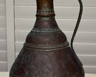 MMS234 Antique Tinned Copper Water Ewer 