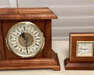 MMS238 Two Koa Wood Clocks