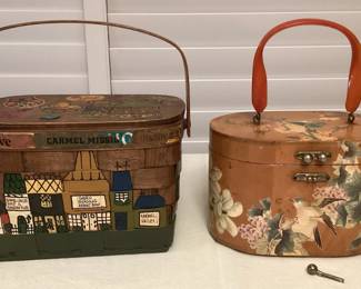 MMS104 Two Vintage Wooden Purses