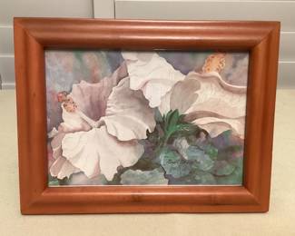 MMS060 Framed Picture Of Hibiscus Flowers By Carli Oliver