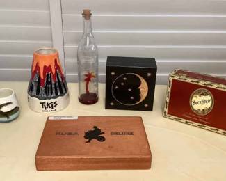 MMS131 Cigar Boxes, Large Tiki Mug Cup, Glass Bottle & More!