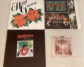 MMS078 Four Vintage Vinyl Hawaiian Records 