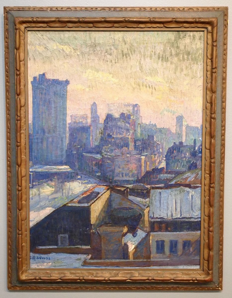 Samuel A. Weiss 1874–1918, Cityscape oil on canvas ca.1905
