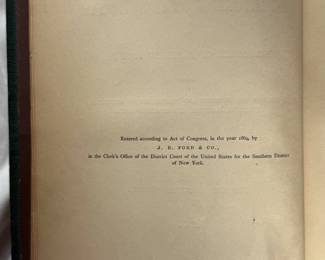 Inside page of First edition of The American Woman's Home by Catherine E. Beecher and Harriet Beecher Stowe, hardcover, 1869