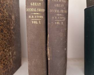 Dred: A Tale of the Great Dismal Swamp, by Harriet Beecher Stowe, 1856, two-volume set, hardcover