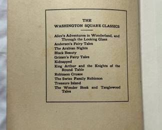 Inside page of Black Beauty by Anna Sewell, hardcover, The Washington Square Classics edition