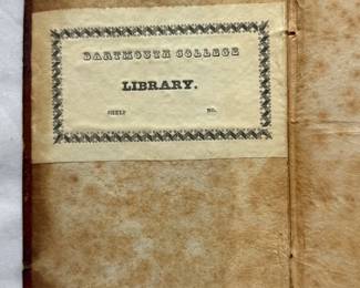 Inside cover of A Compendious History of New-England by Jedidiah Morse, D.D. and Elijah Parish, D.D; hardcover, 1820