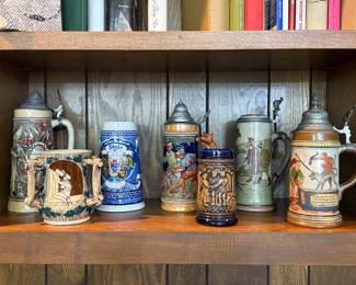 Collectible beer steins and mugs