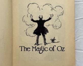 Inside page of The Magic of Oz by L. Frank Baum, hardcover, published 1919 by The Reilly & Lee Co., Chicago