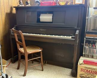 Vintage Foster & Co. upright player piano