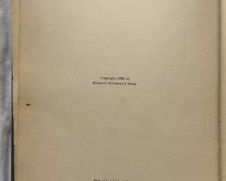Inside page of Little Lord Fauntleroy by Frances Hodgson Burnett, hardcover, 1887