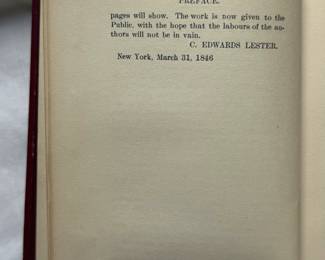Inside page of Americus Vespucius by C. E. Lester, hardcover, 1903