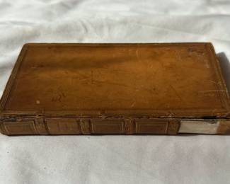 Letters on the Improvement of the Mind by Mrs. Chapone, leather hardcover, 1822