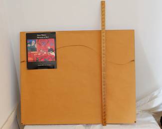 Reverse view of framed color print of "Harmony in Red" by Henri Matisse