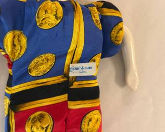 Closeup of one of the vintage Poupee Millet dolls made in France