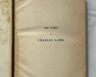 Inside pages of The Works of Charles Lamb, Volume IV, hardcover, published 1864