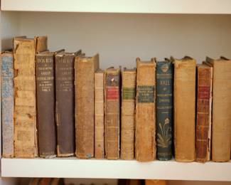 Sample of the extensive collection of antique books