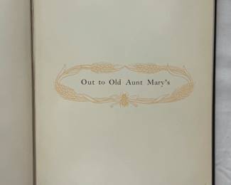 Inside page of Out to Old Aunt Mary's by James Whitcomb Riley, hardcover, 1904