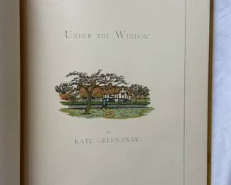 Inside page of Under the Window by Kate Greenaway, hardcover
