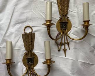 Stunning pair of Tethered Arrows design sconces