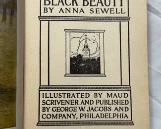 Inside page of Black Beauty by Anna Sewell, hardcover, The Washington Square Classics edition