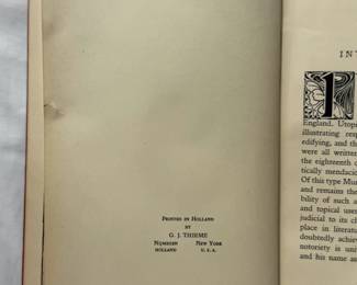 Inside cover of The Surprising Adventures of Baron Munchausen, hardcover