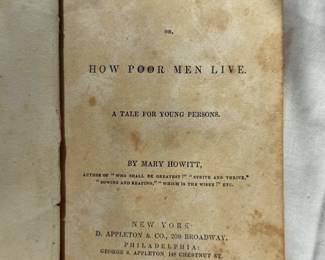 Inside pages of Little Coin, Much Care: or How Poor Men Live by Mary Howitt, hardcover, 1843