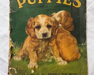 Puppies - Paintings by Diana Thorne - 1935 - Vintage Children's Book