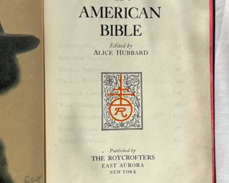 Inside page of An American Bible edited by Alice Hubbard, 1918