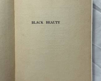 Inside page of Black Beauty by Anna Sewell, hardcover, The Washington Square Classics edition