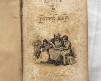 Inside page of Advice to Young Men on Their Duties and Conduct in Life by T. S. Arthur, hardcover, 1853