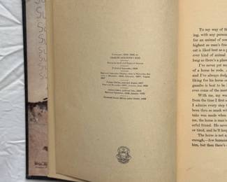 Inside pages of Smoky by Will James, hardcover, published 1929 by Charles Scribner's Sons