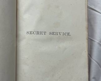 Inside page of History of the United States Secret Service by General L. C. Baker, hardcover, 1867