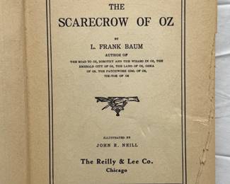 Inside page of The Scarecrow of Oz by L. Frank Baum, hardcover, published 1915 by The Reilly & Lee Co., Chicago